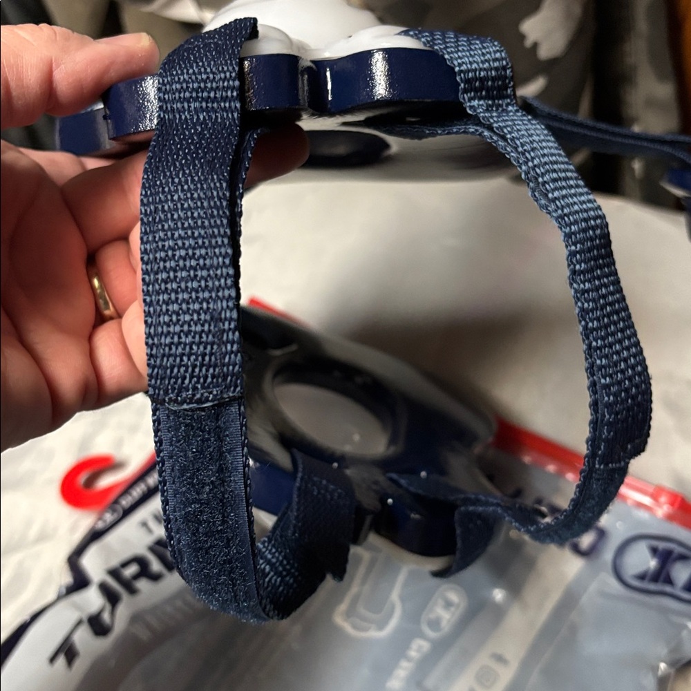 Cliff Keen Wrestling Headgear. The F5 Tornado Style. Navy/White. - Picture 7 of 8